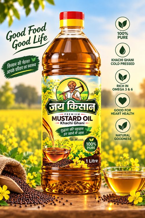 Jai Kishaan Mustard Oil 1 Litre bottle